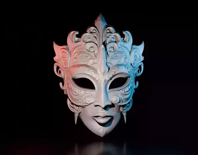 Stylish 3D Prom Mask Model Ideal for Creative Projects  3D print model
