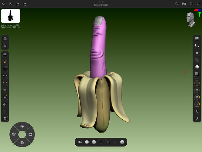 Middle Finger Banana 3D print model