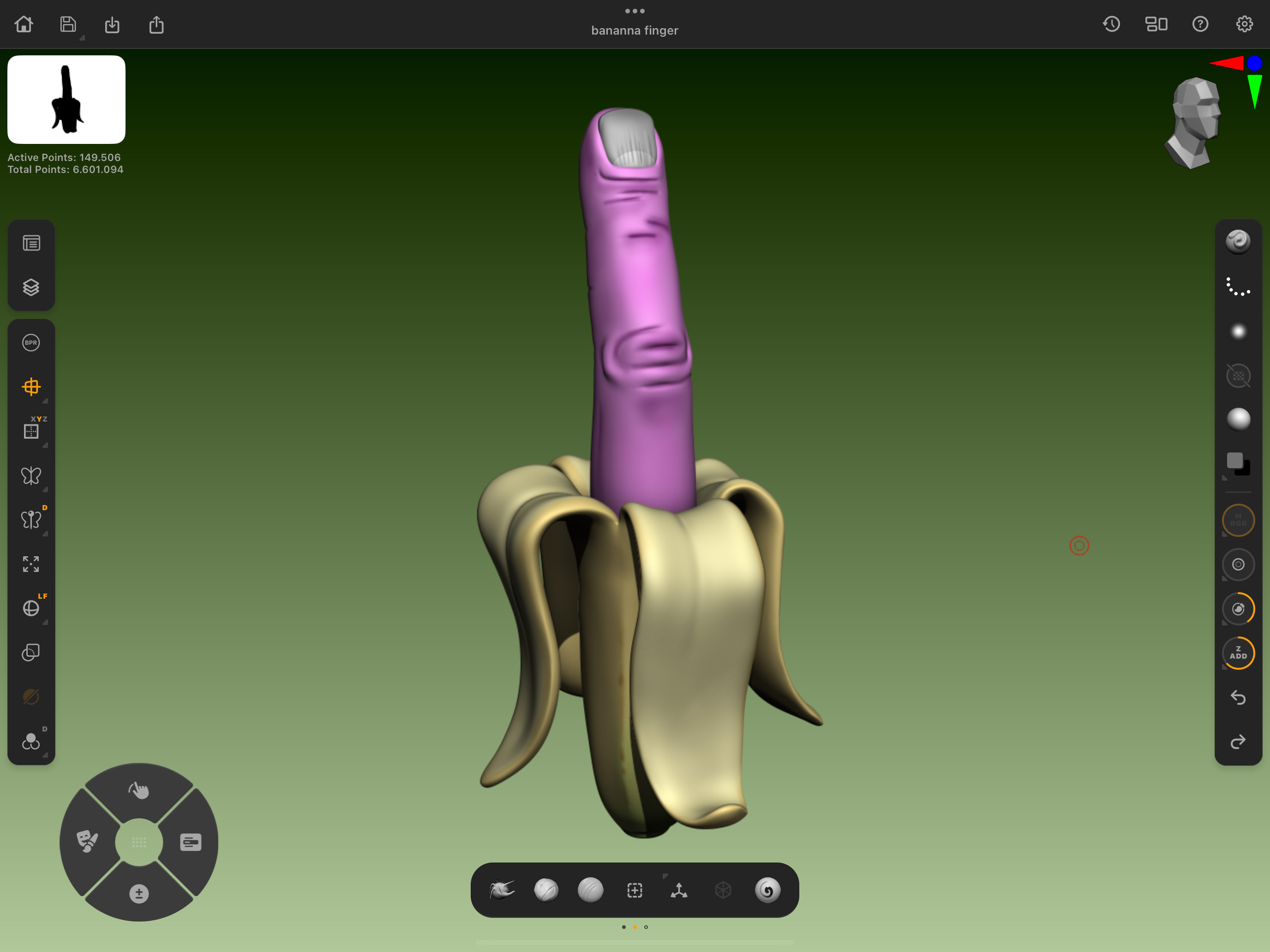 Middle Finger Banana 3D print model_1