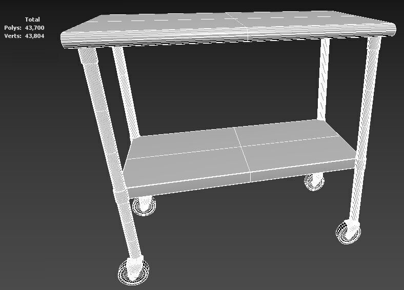 Steel Table 3D model_5