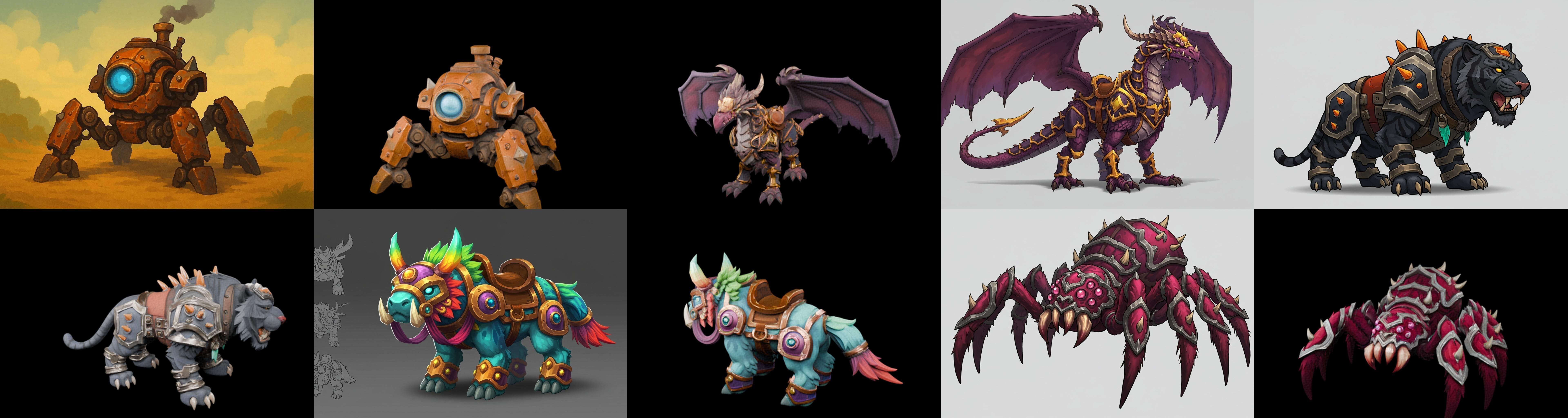 MountWorld bundle 5 pack 100 glb Low-poly 3D model_5