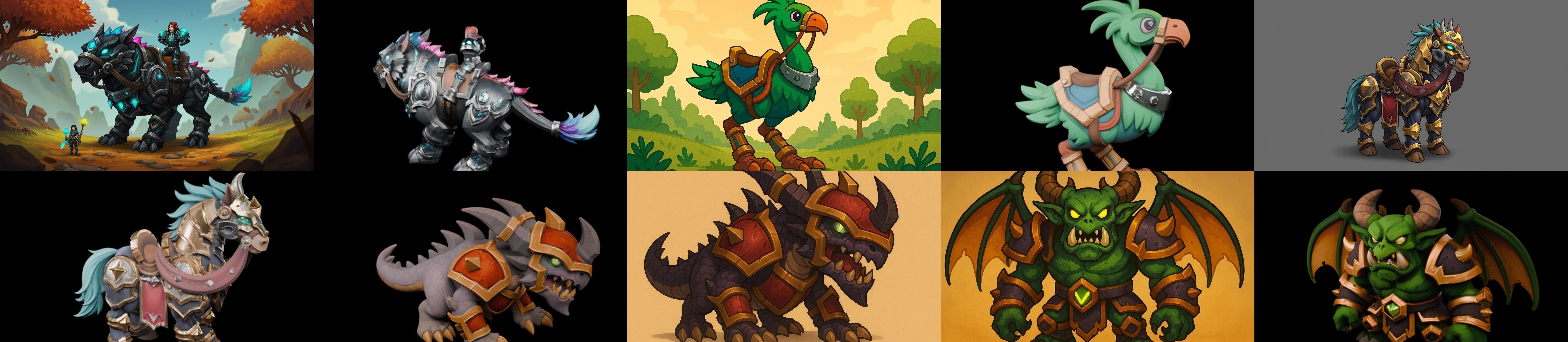 MountWorld bundle 5 pack 100 glb Low-poly 3D model_13