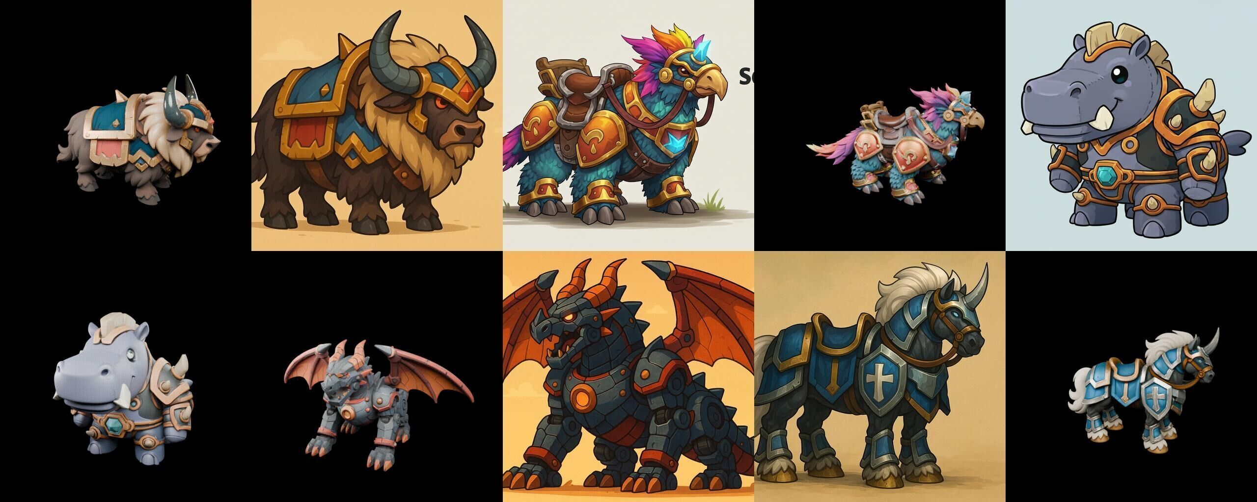 MountWorld bundle 5 pack 100 glb Low-poly 3D model_1