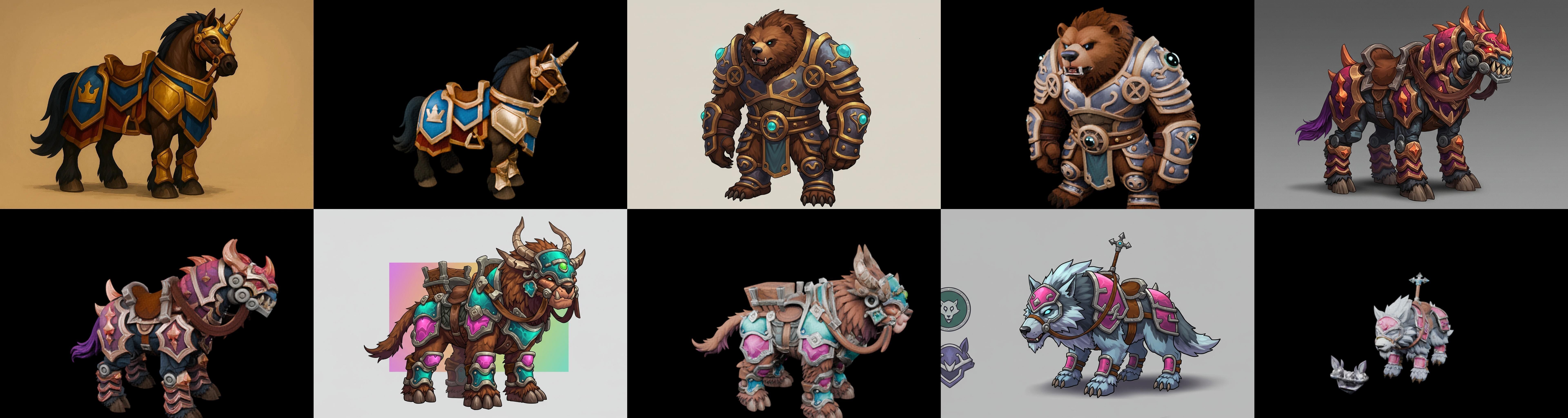 MountWorld bundle 5 pack 100 glb Low-poly 3D model_11