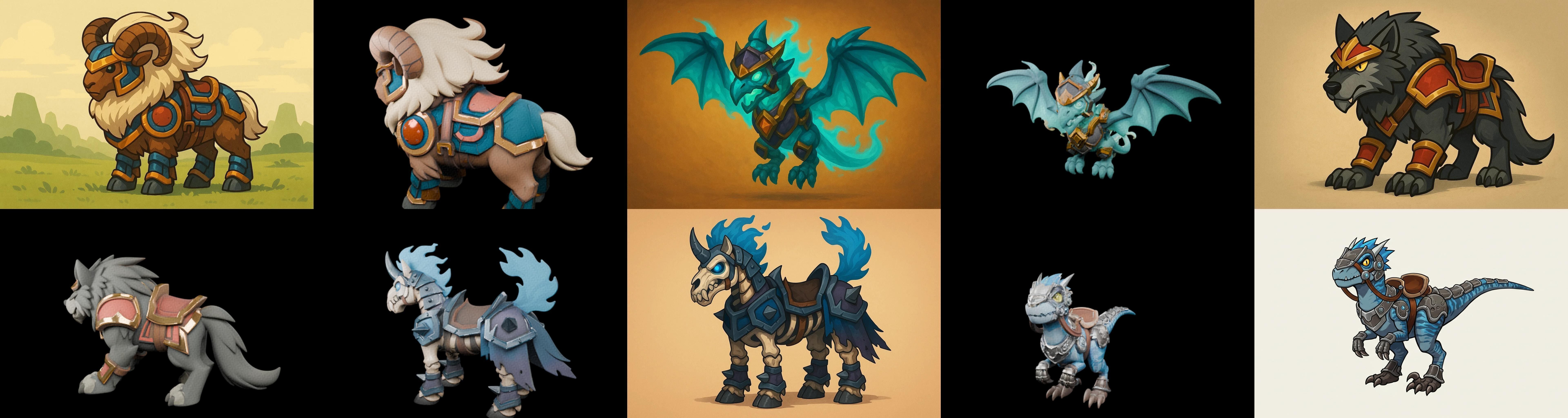 MountWorld bundle 5 pack 100 glb Low-poly 3D model_2