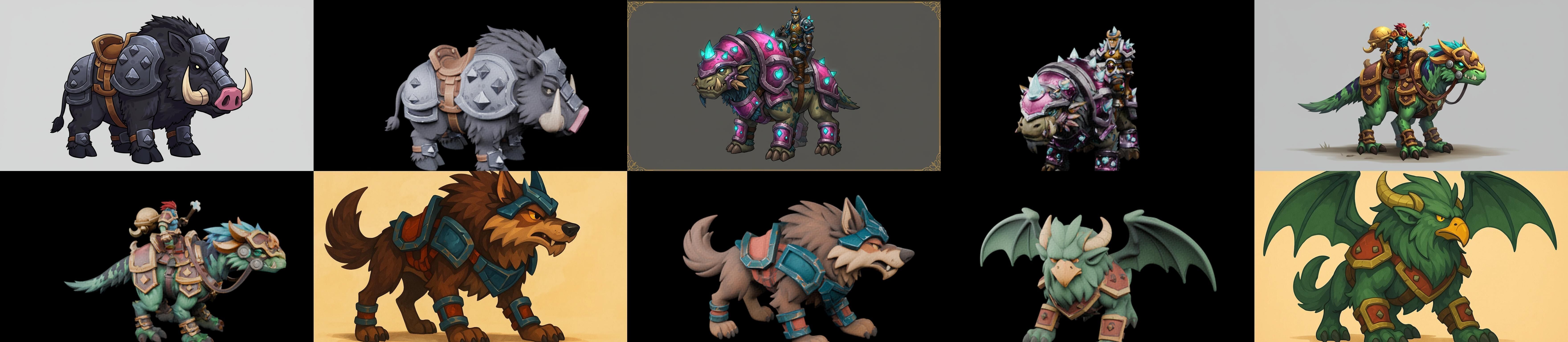 MountWorld bundle 5 pack 100 glb Low-poly 3D model_4