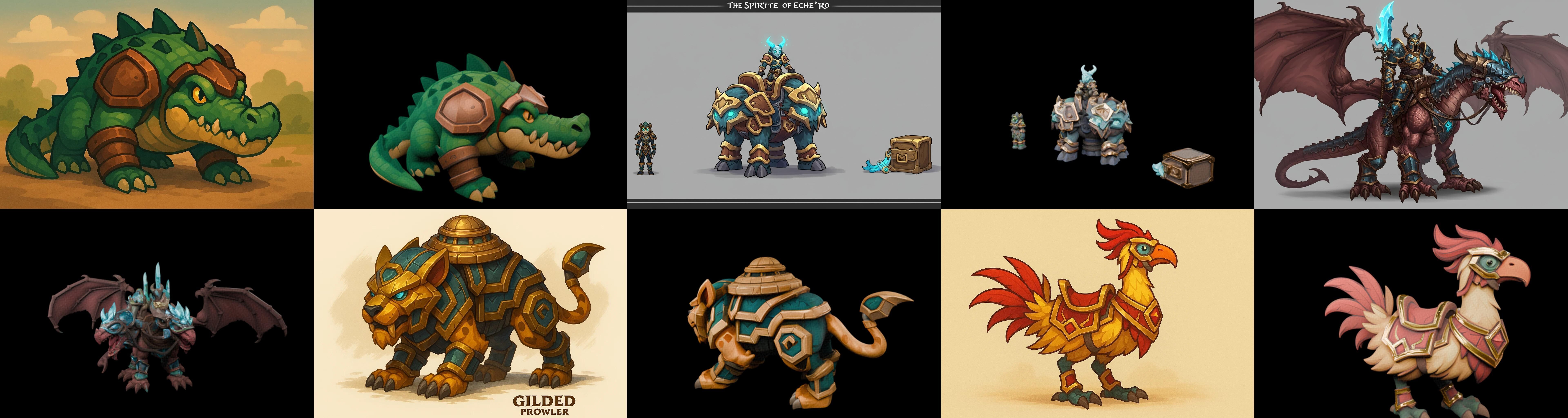 MountWorld bundle 5 pack 100 glb Low-poly 3D model_15