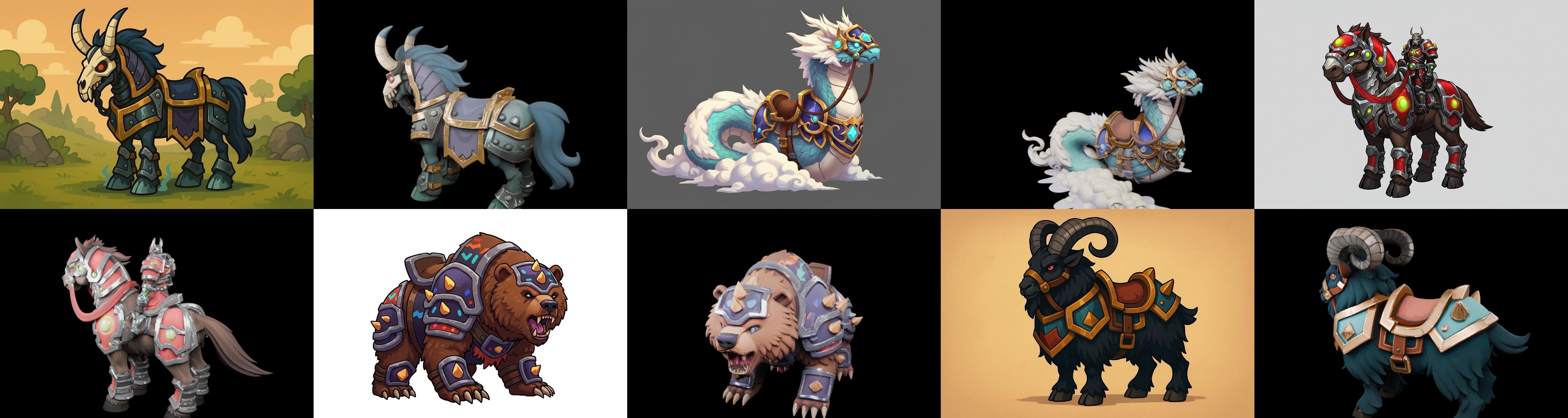 MountWorld bundle 5 pack 100 glb Low-poly 3D model_6