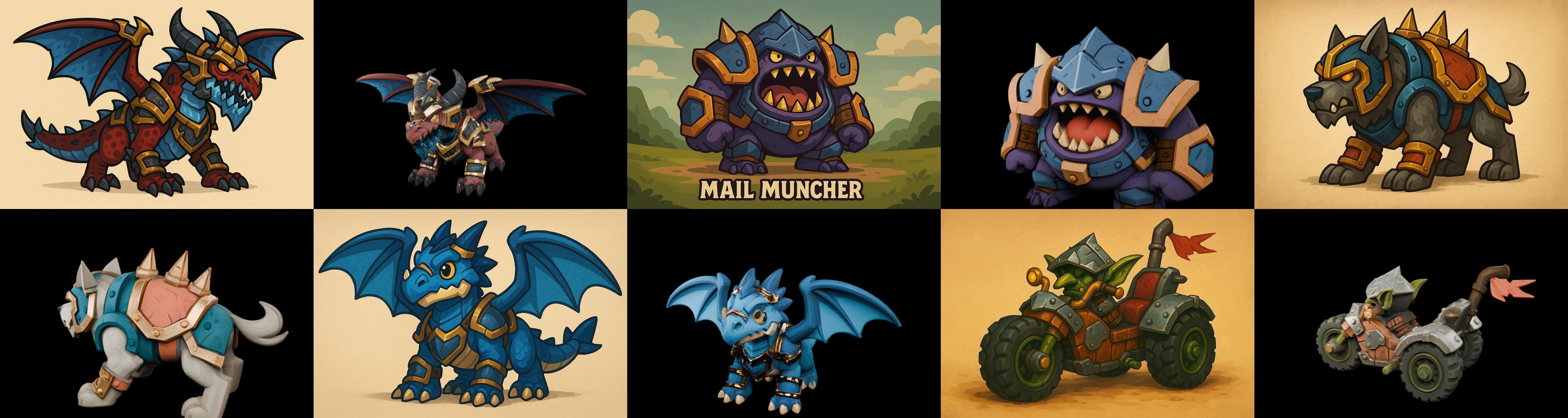 MountWorld bundle 5 pack 100 glb Low-poly 3D model_16