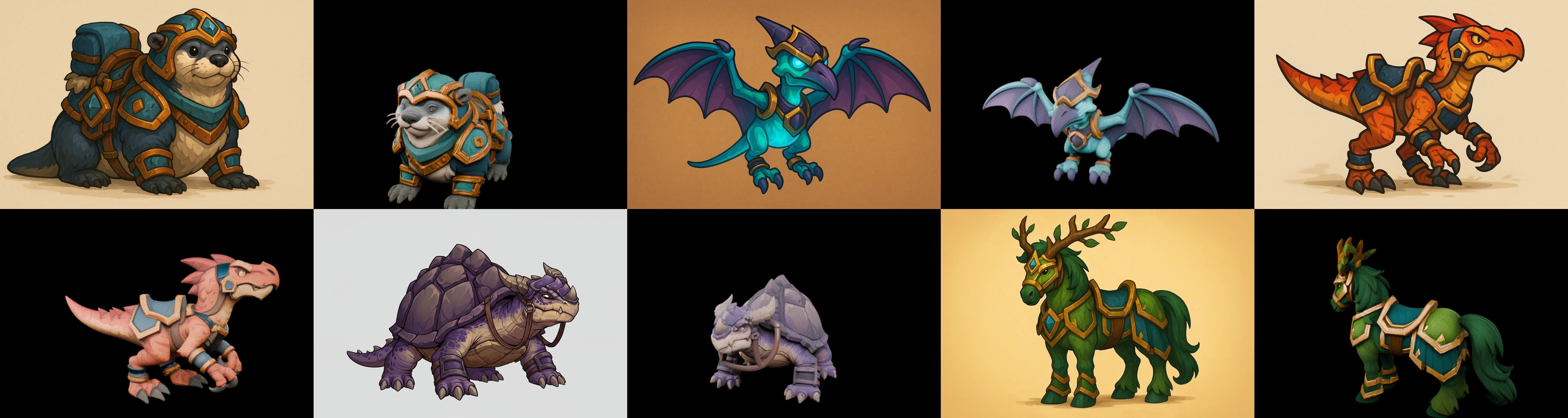 MountWorld bundle 5 pack 100 glb Low-poly 3D model_17