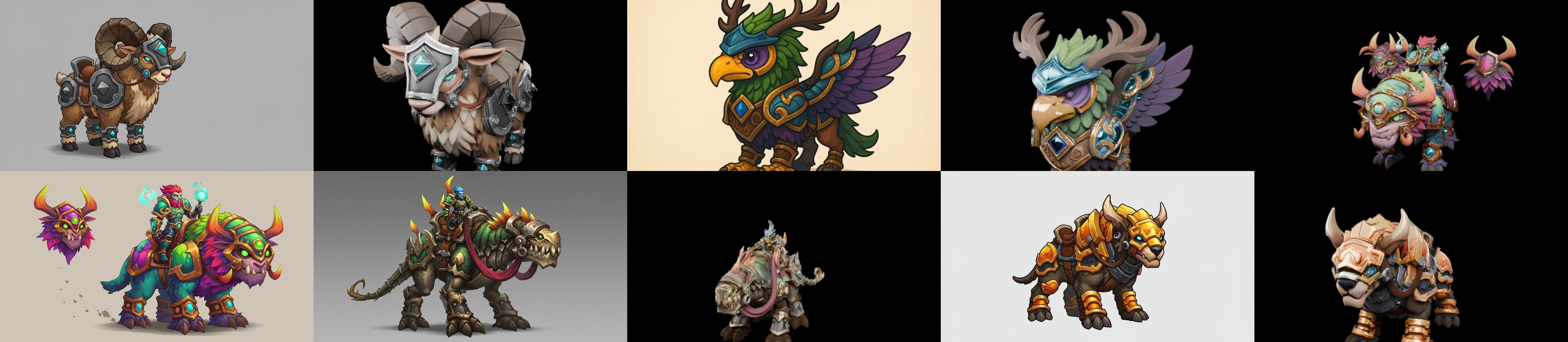 MountWorld bundle 5 pack 100 glb Low-poly 3D model_3