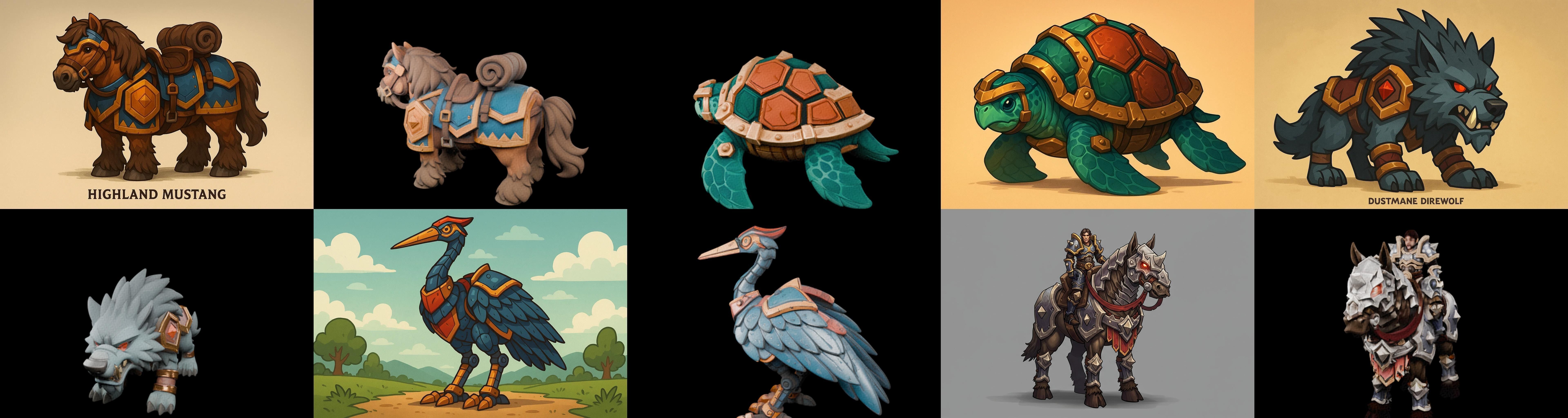 MountWorld bundle 5 pack 100 glb Low-poly 3D model_7