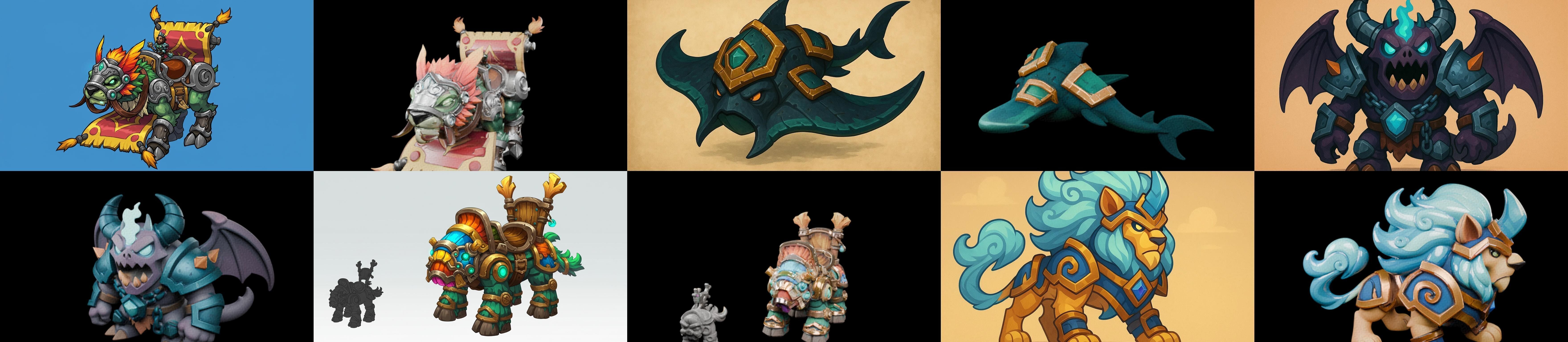 MountWorld bundle 47 pack 100 glb Low-poly 3D model_1