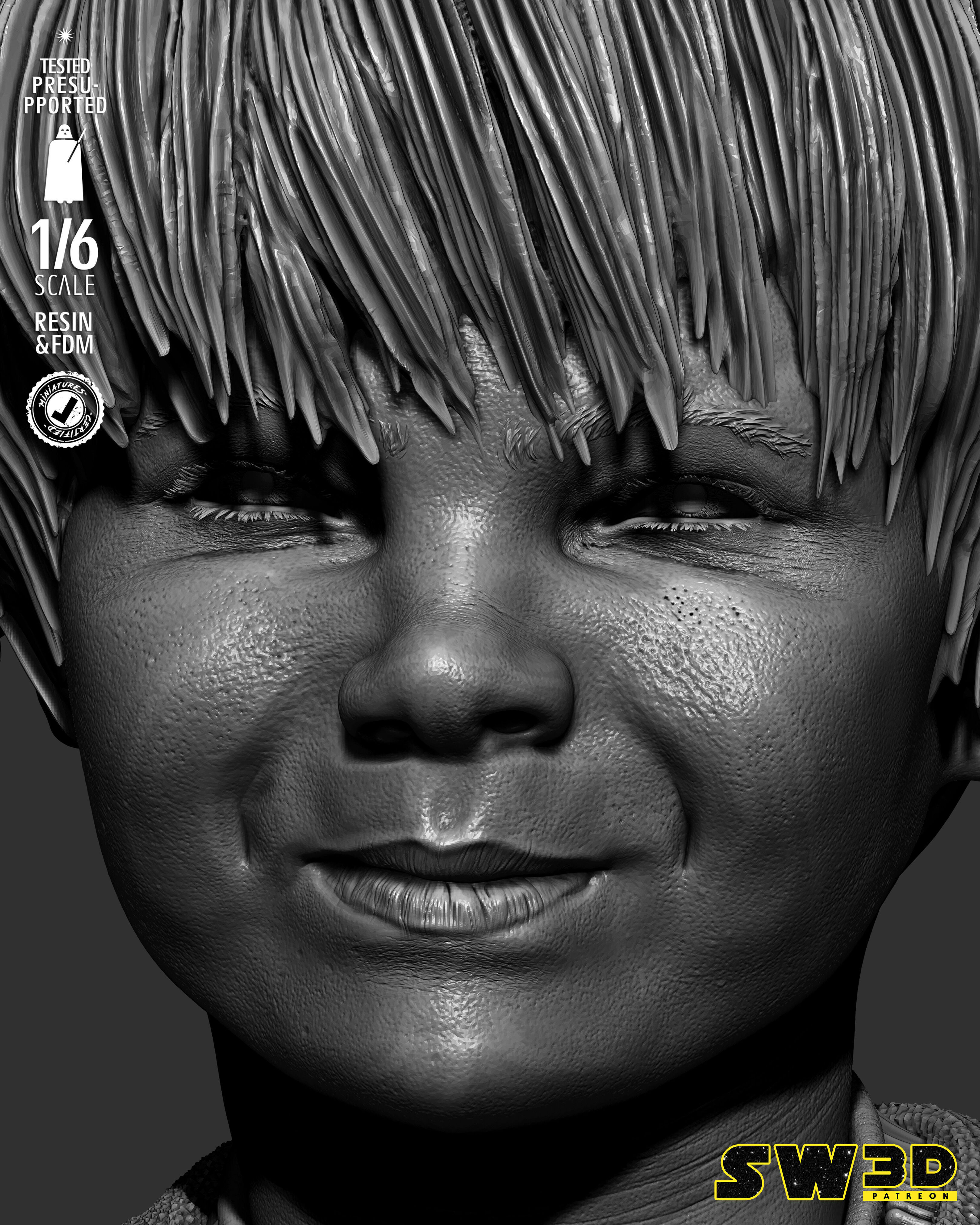 STAR WARS Anakin Kid Sculpture 3D print model_27