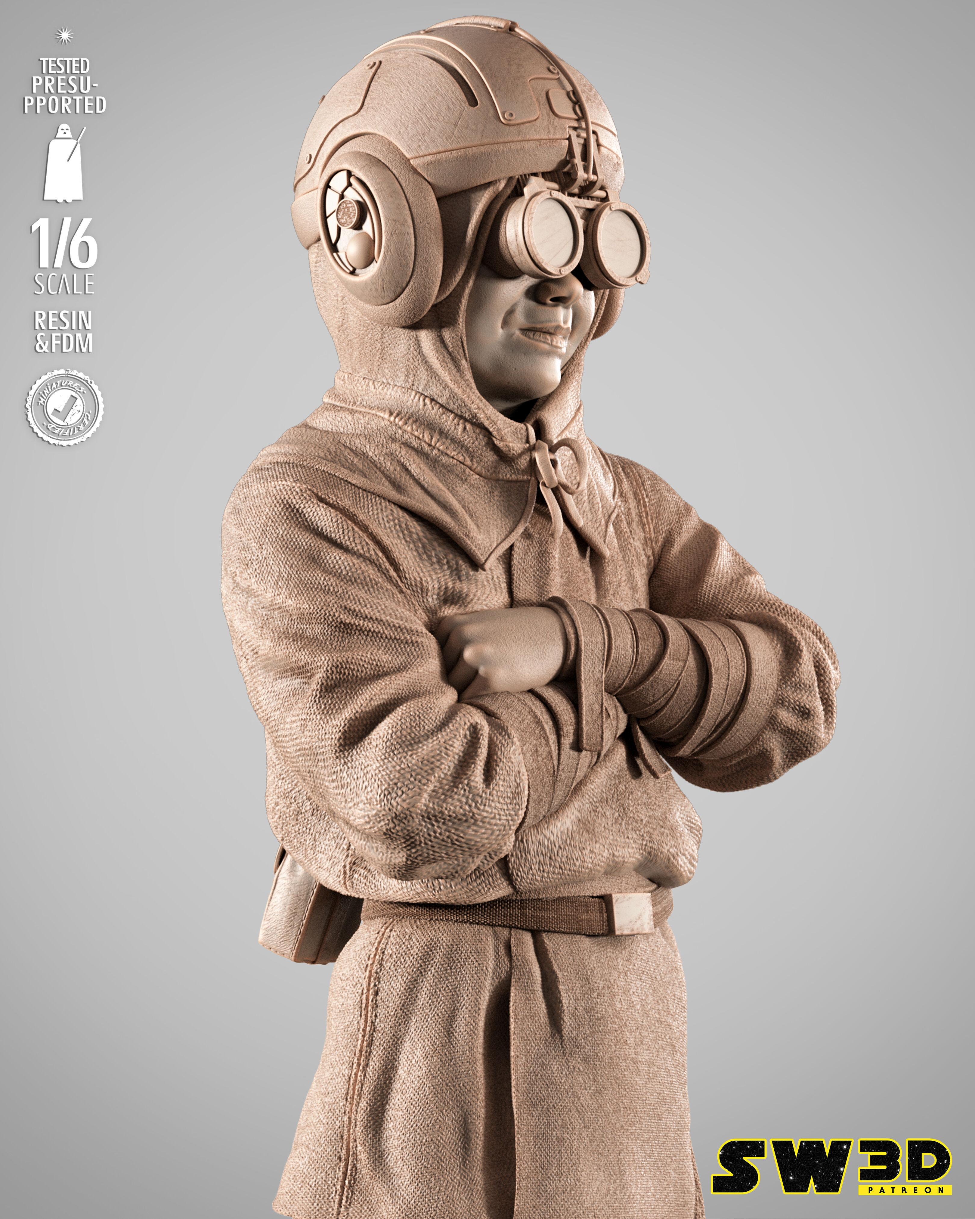 STAR WARS Anakin Kid Sculpture 3D print model_15