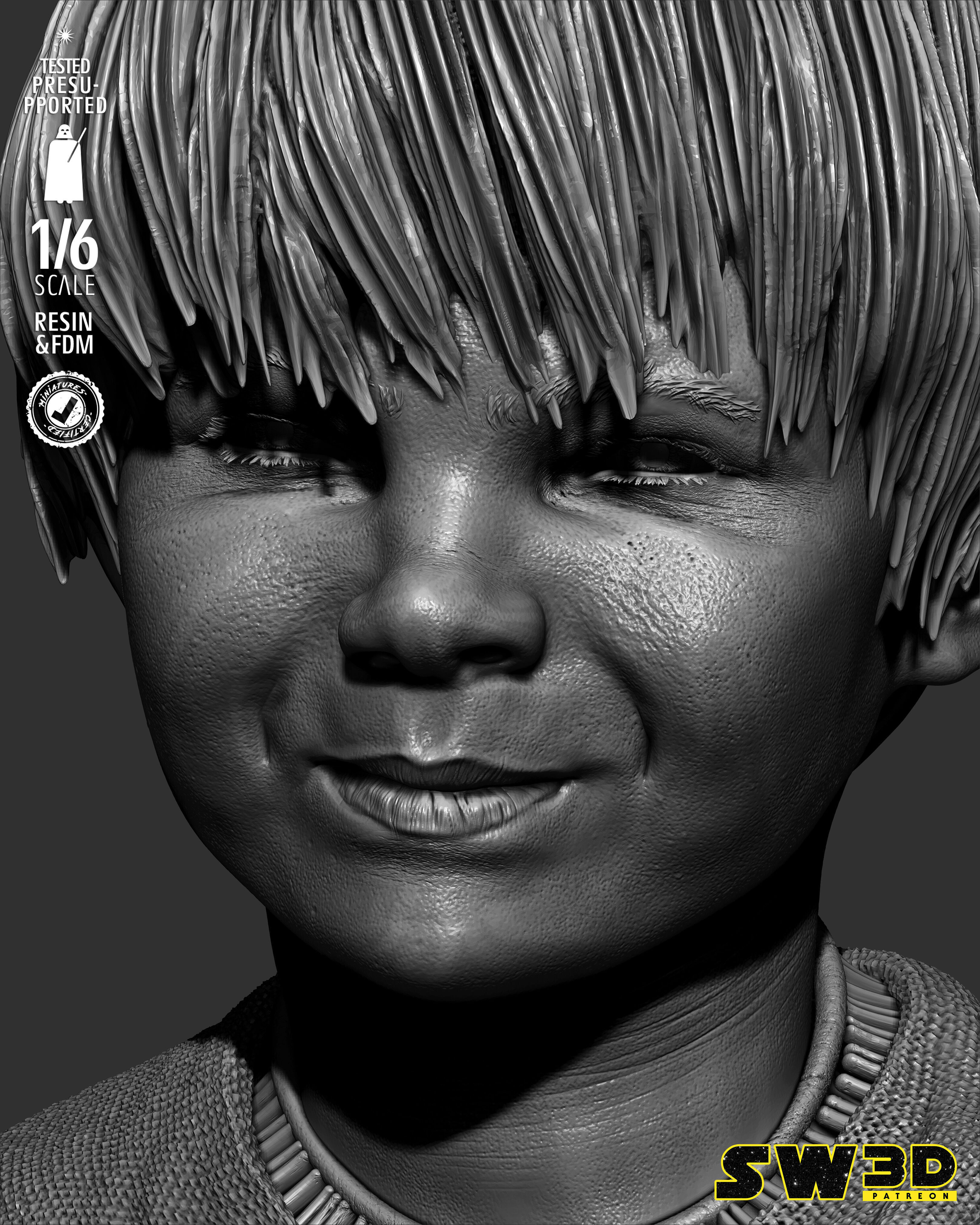 STAR WARS Anakin Kid Sculpture 3D print model_23