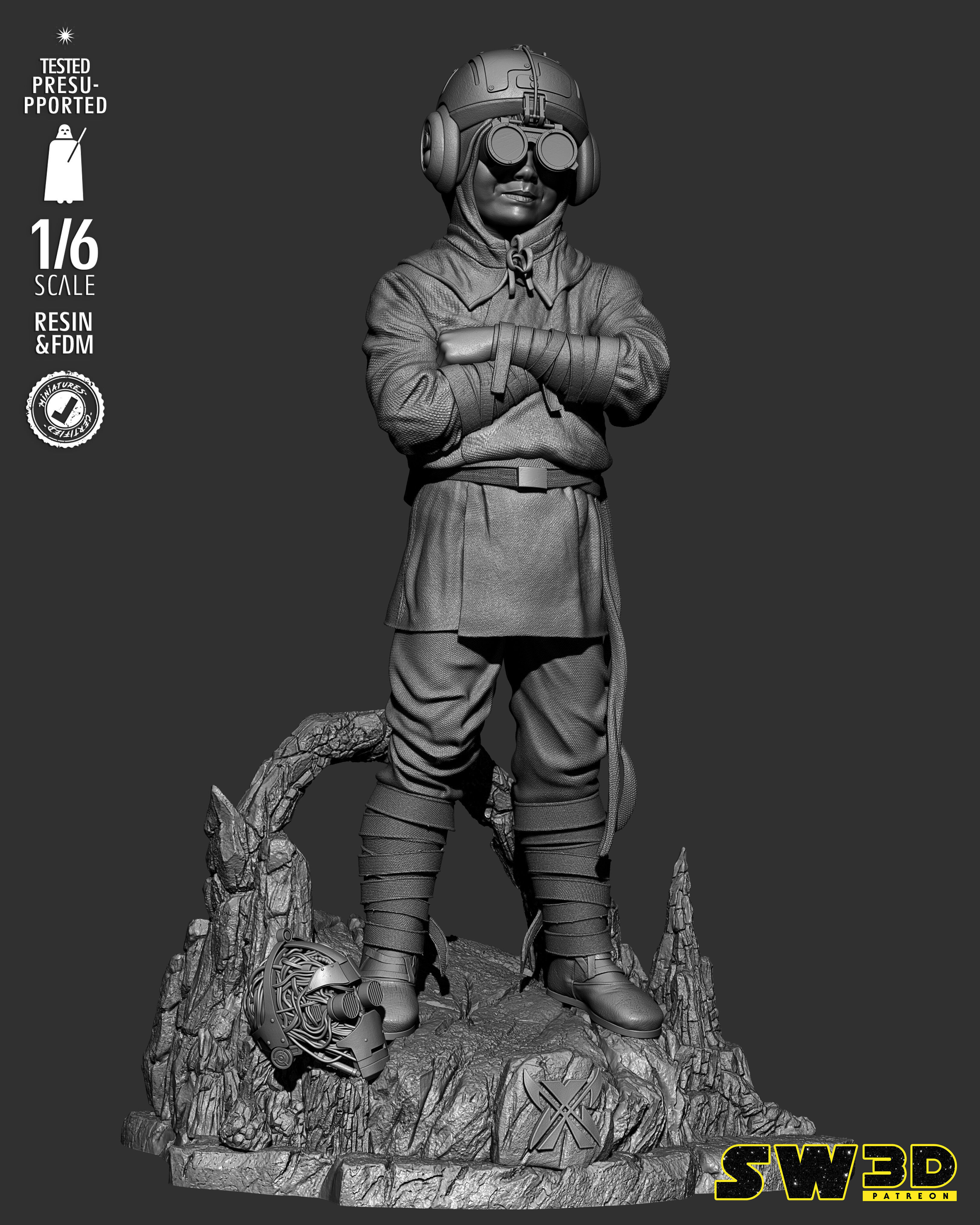 STAR WARS Anakin Kid Sculpture 3D print model_29