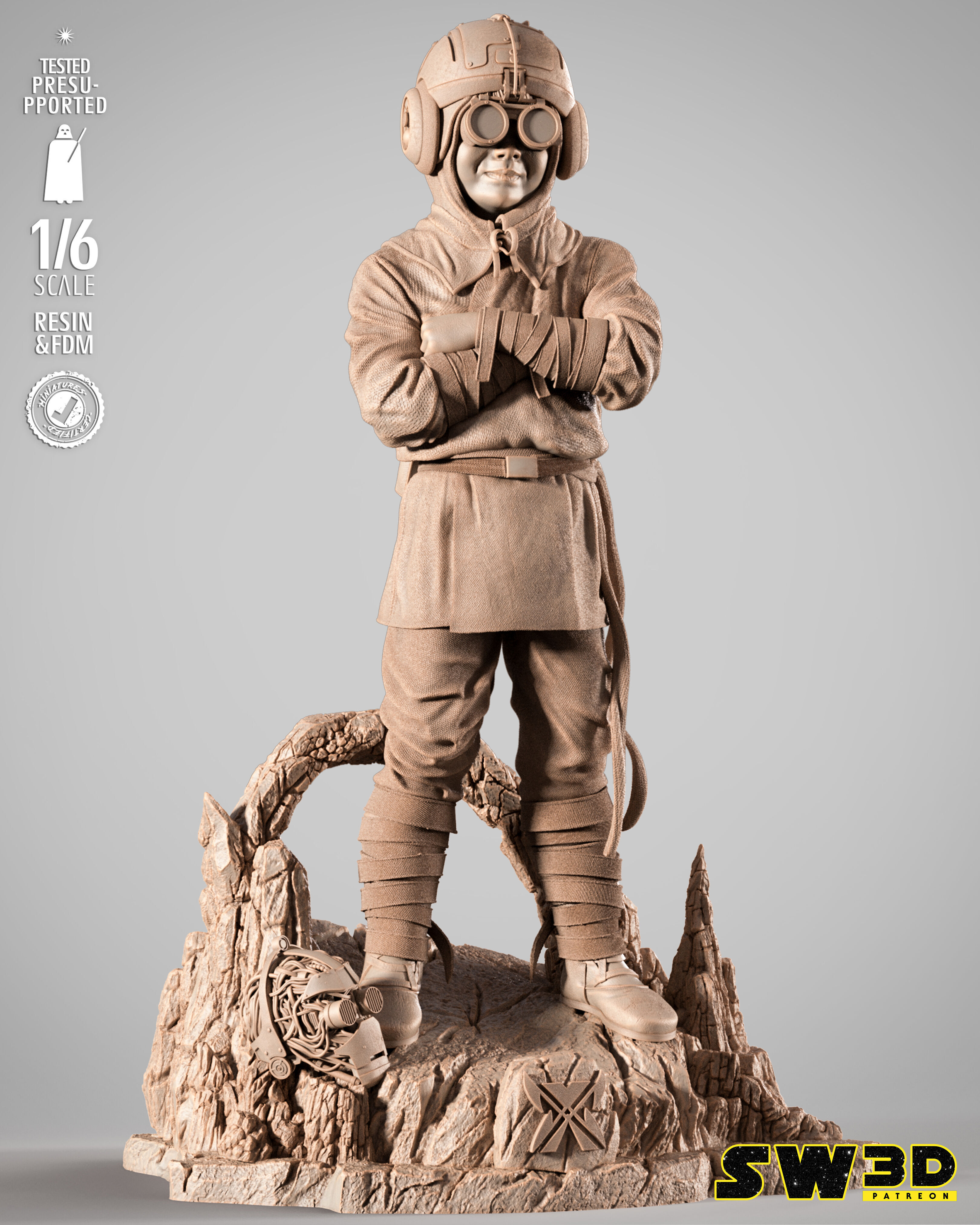 STAR WARS Anakin Kid Sculpture 3D print model_4