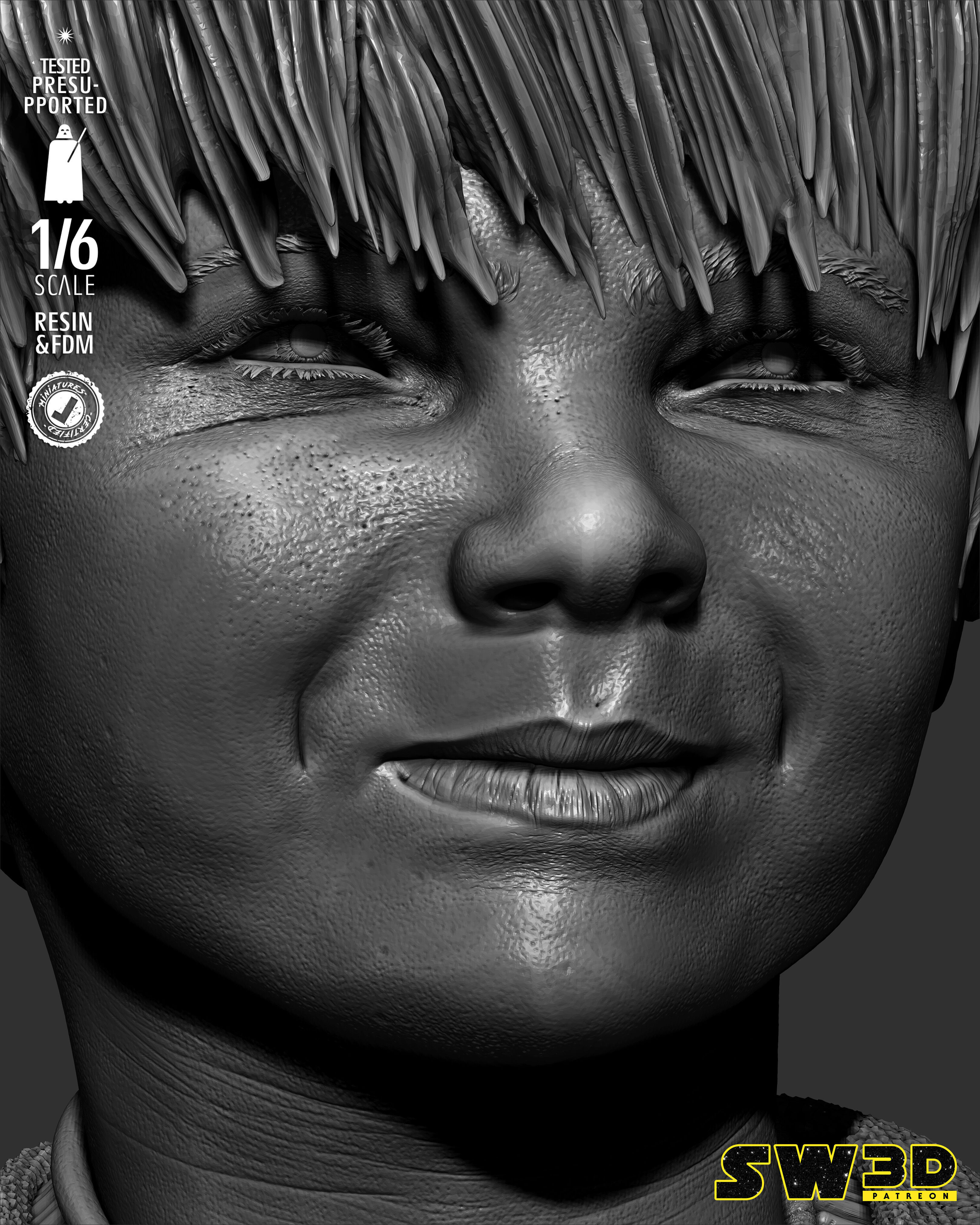 STAR WARS Anakin Kid Sculpture 3D print model_33