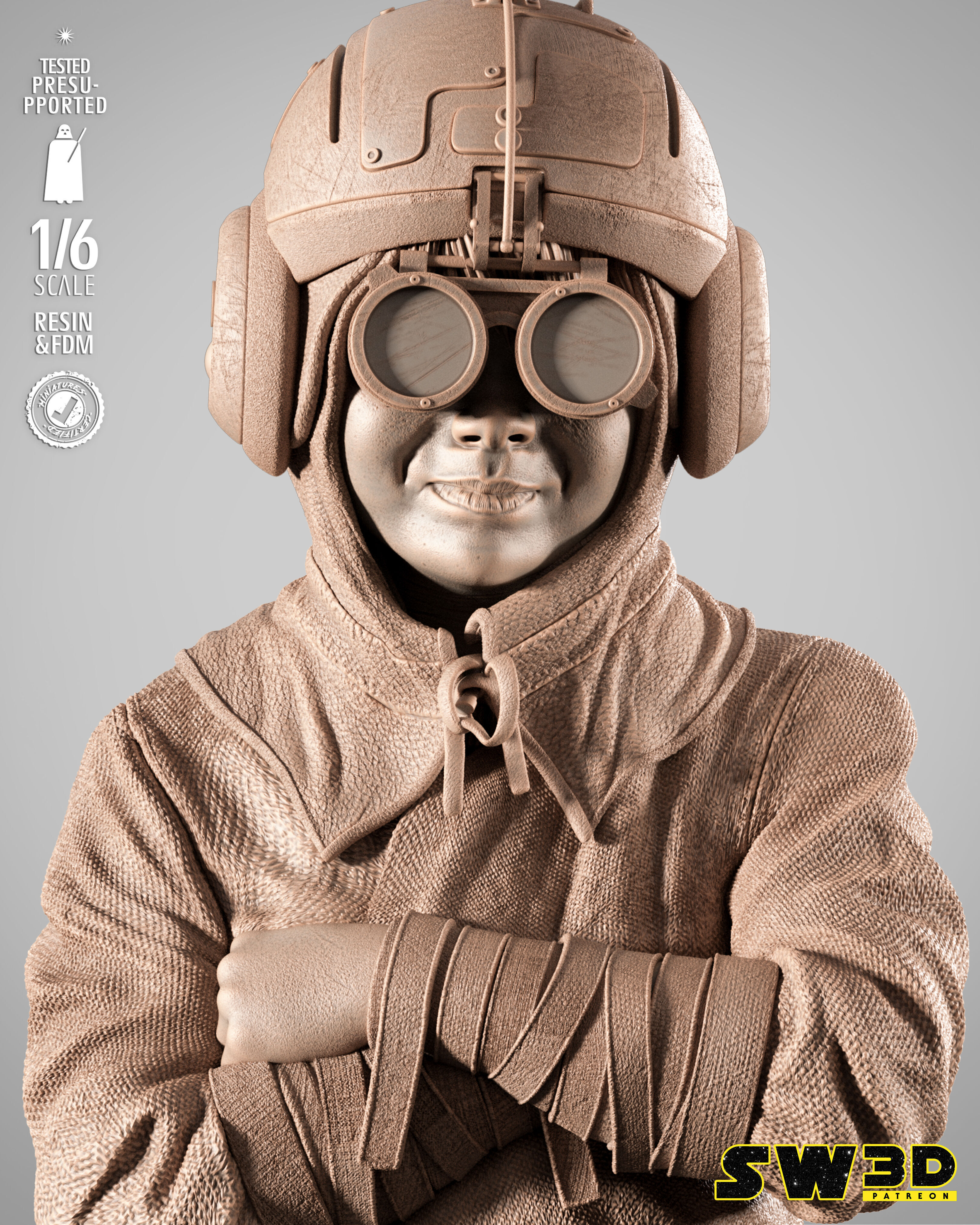STAR WARS Anakin Kid Sculpture 3D print model_17