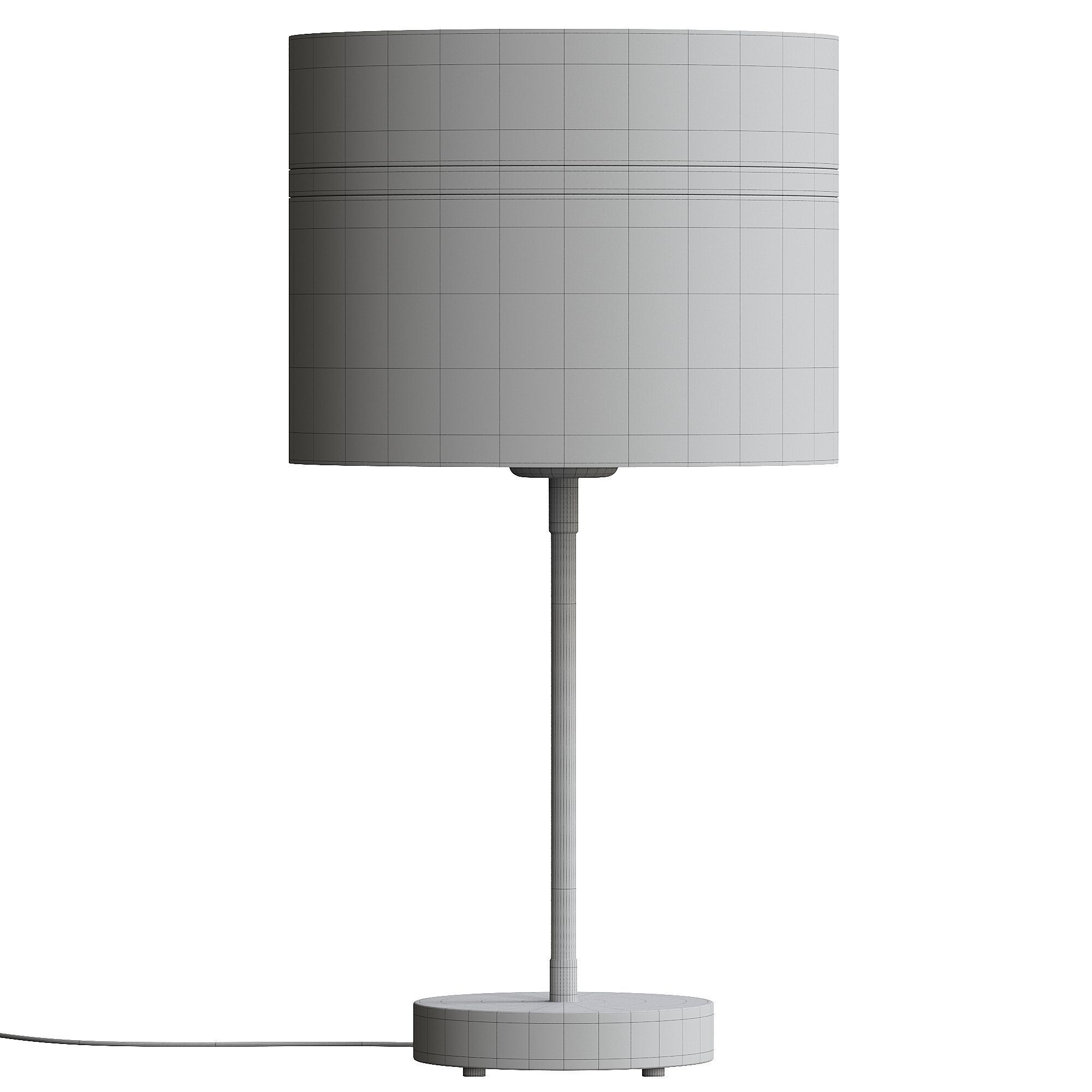 Textile table lamp 3D model_2