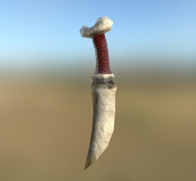 Bone Knife Low-poly 3D model