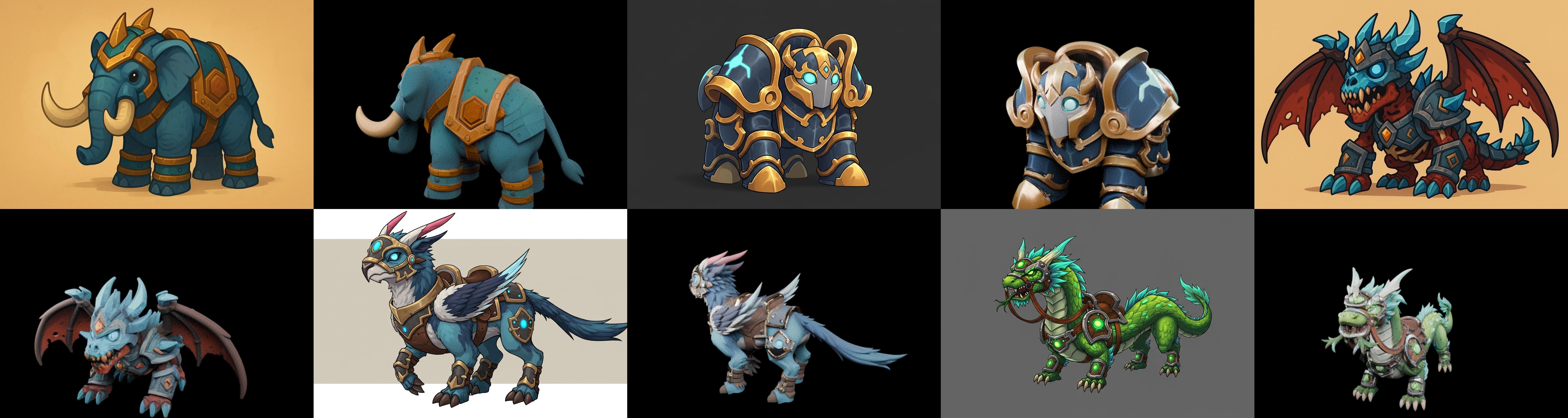 MountWorld bundle 45 pack 100 glb Low-poly 3D model_15