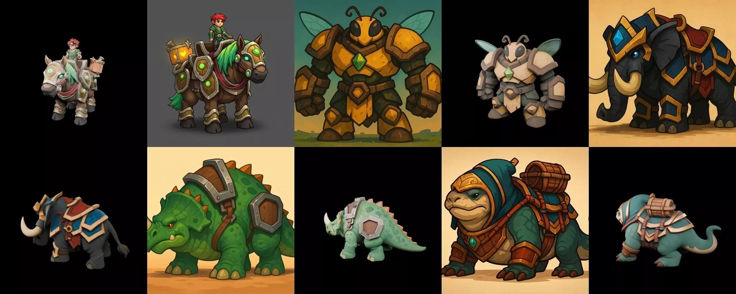 MountWorld bundle 45 pack 100 glb Low-poly 3D model_0