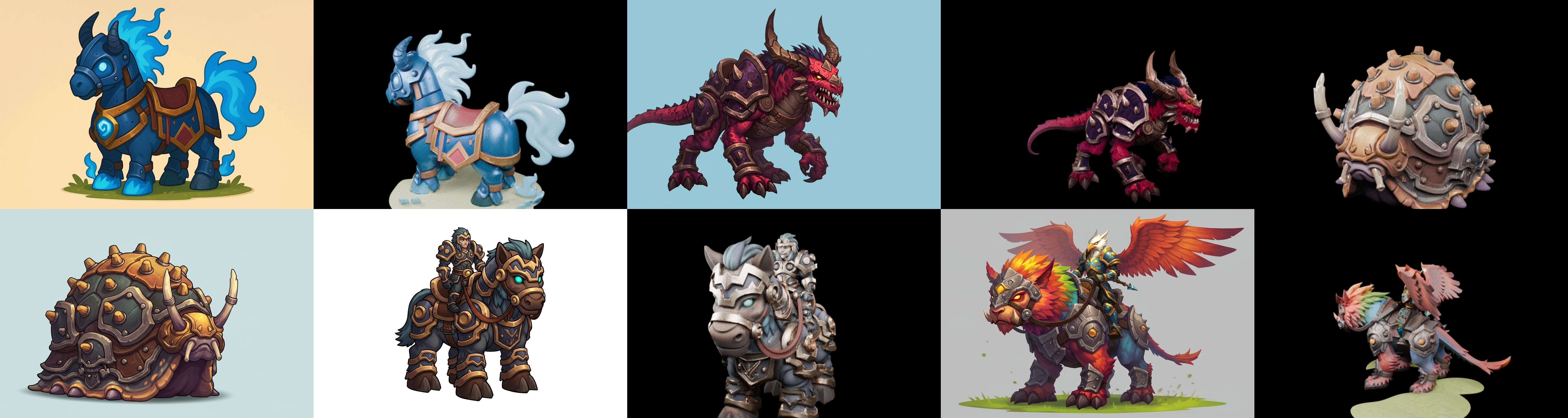 MountWorld bundle 45 pack 100 glb Low-poly 3D model_9