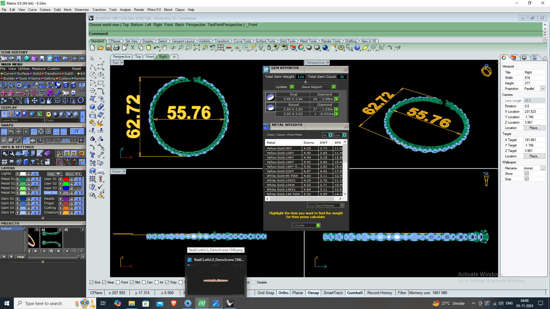 BRACELET DIAMOND -CAD-045 3D model_16