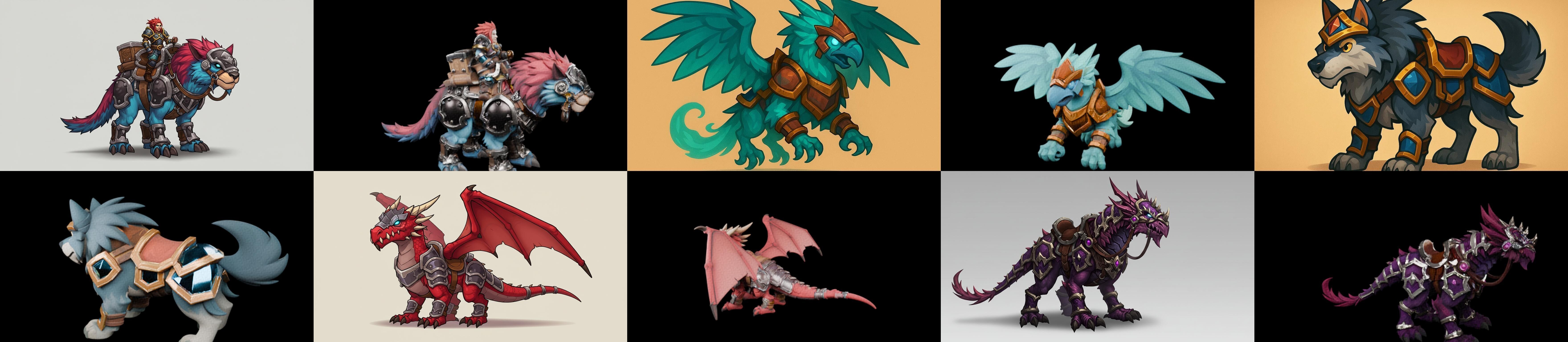 MountWorld bundle 4 pack 100 glb Low-poly 3D model_12