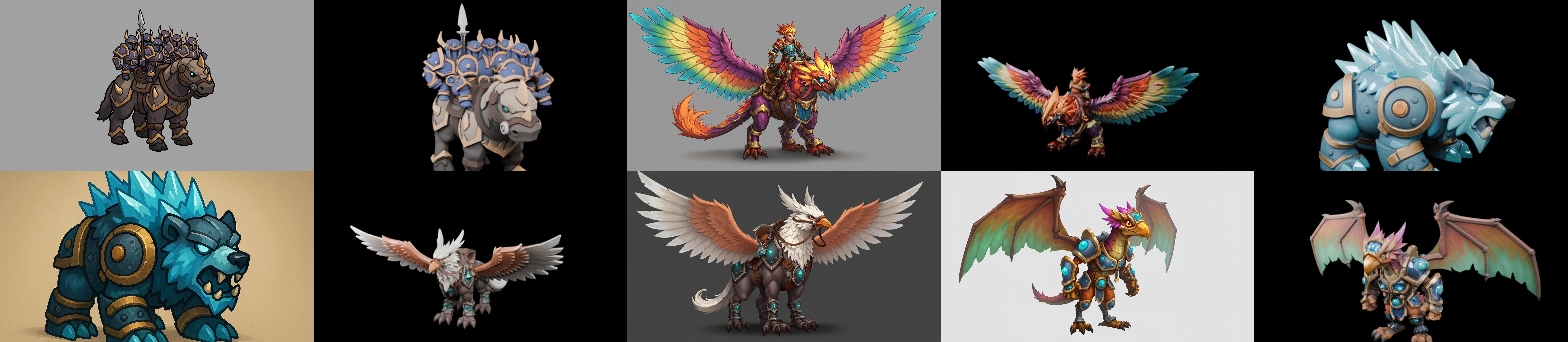 MountWorld bundle 4 pack 100 glb Low-poly 3D model_19