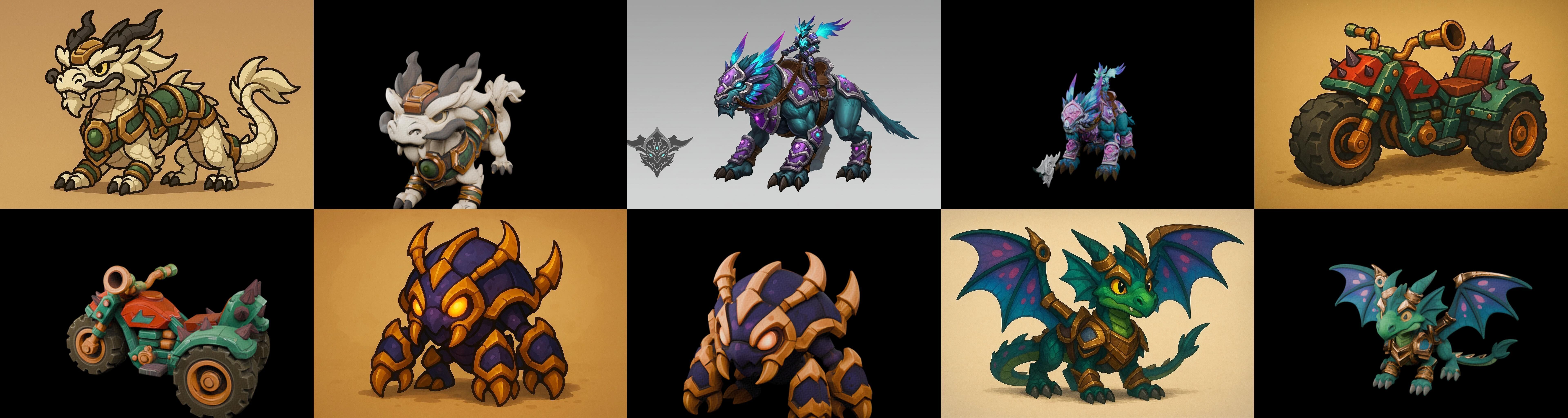 MountWorld bundle 4 pack 100 glb Low-poly 3D model_5