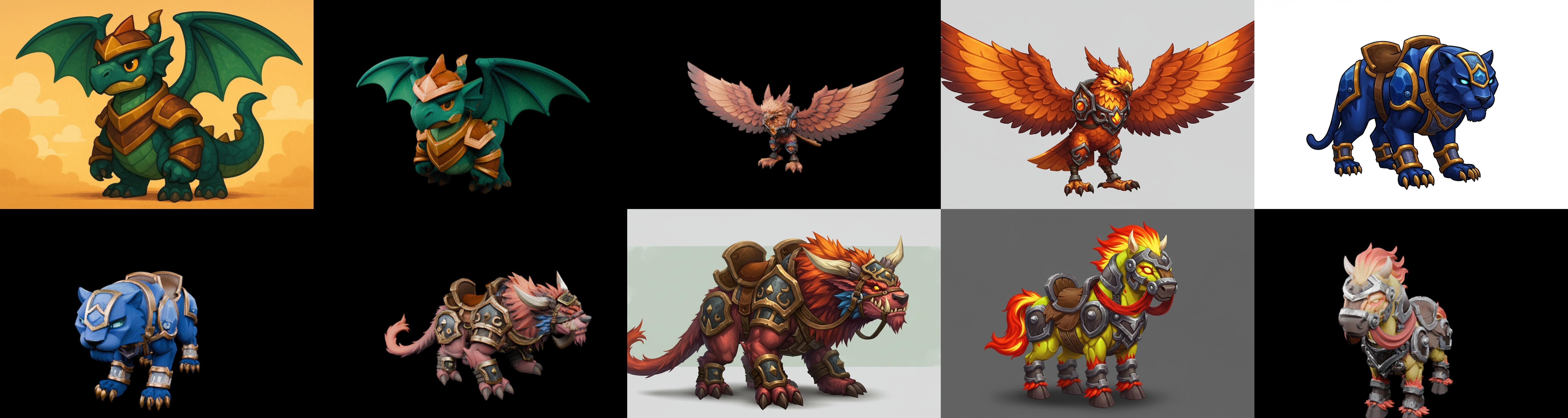 MountWorld bundle 4 pack 100 glb Low-poly 3D model_14