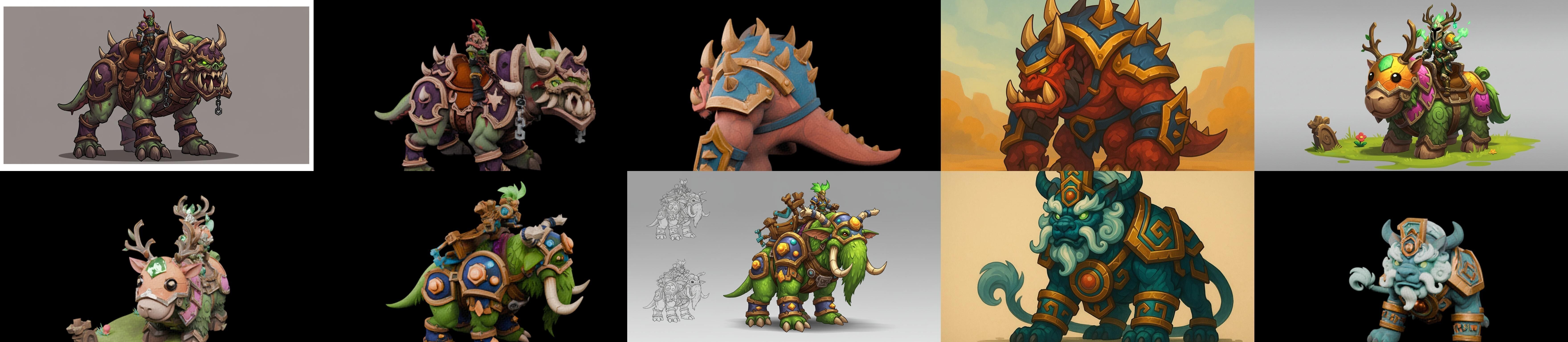 MountWorld bundle 4 pack 100 glb Low-poly 3D model_3