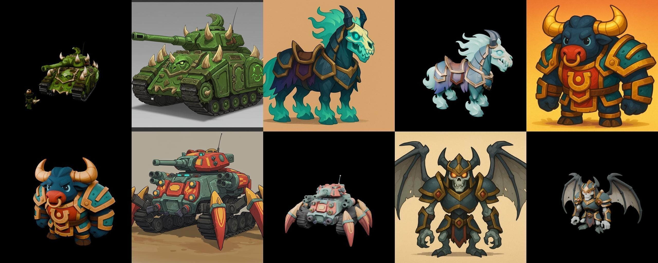 MountWorld bundle 4 pack 100 glb Low-poly 3D model_15