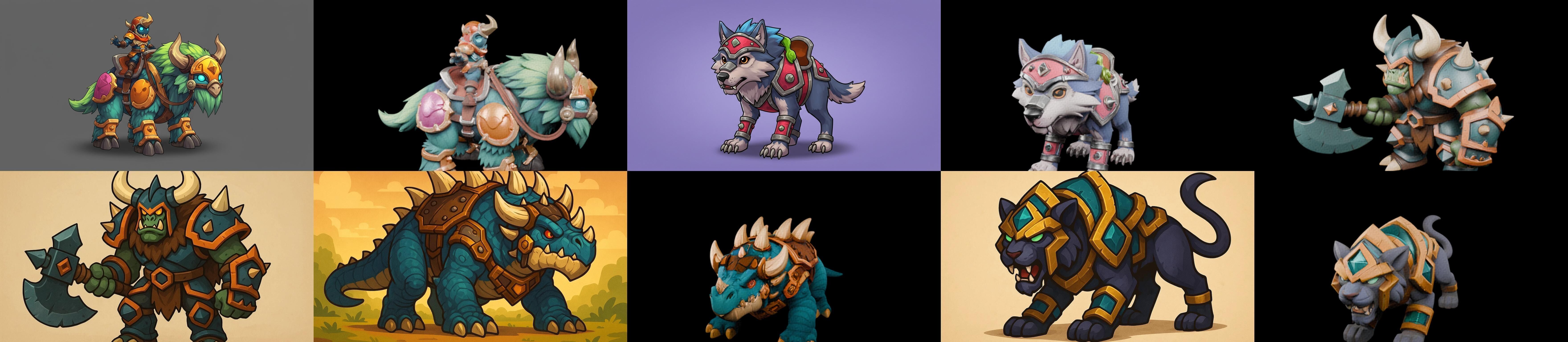 MountWorld bundle 4 pack 100 glb Low-poly 3D model_17