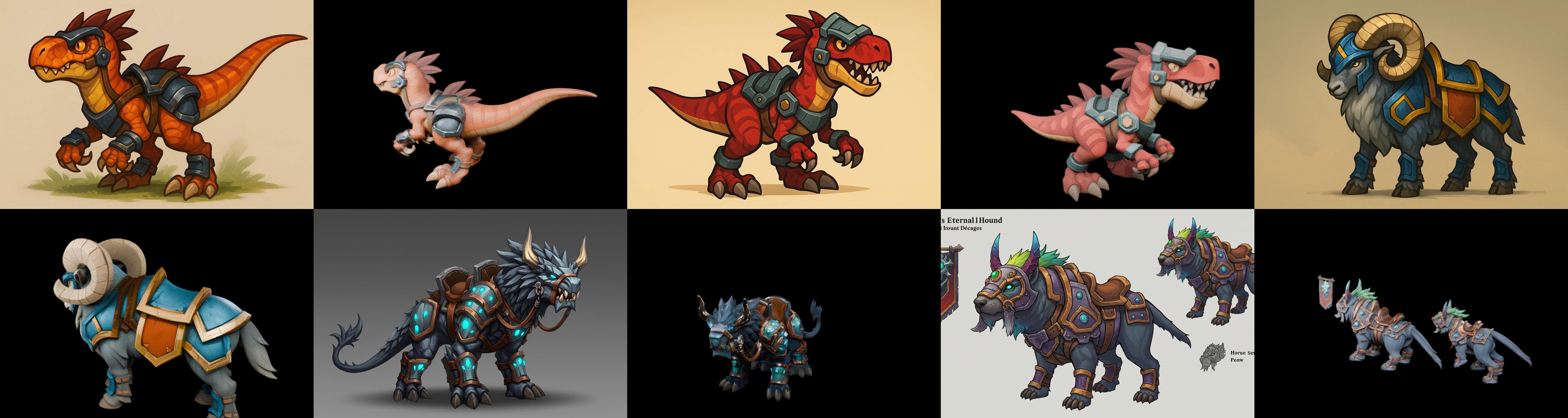 MountWorld bundle 4 pack 100 glb Low-poly 3D model_4