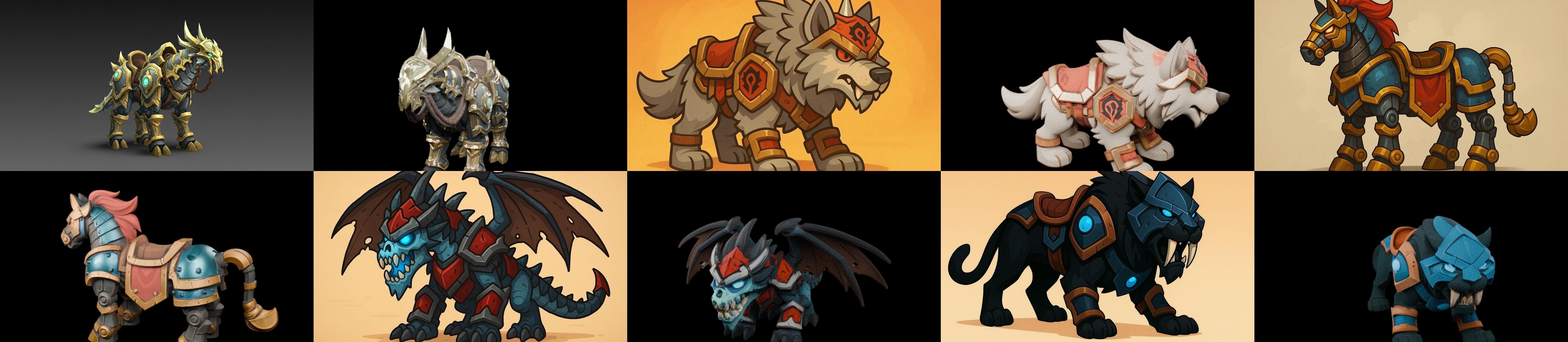 MountWorld bundle 4 pack 100 glb Low-poly 3D model_16