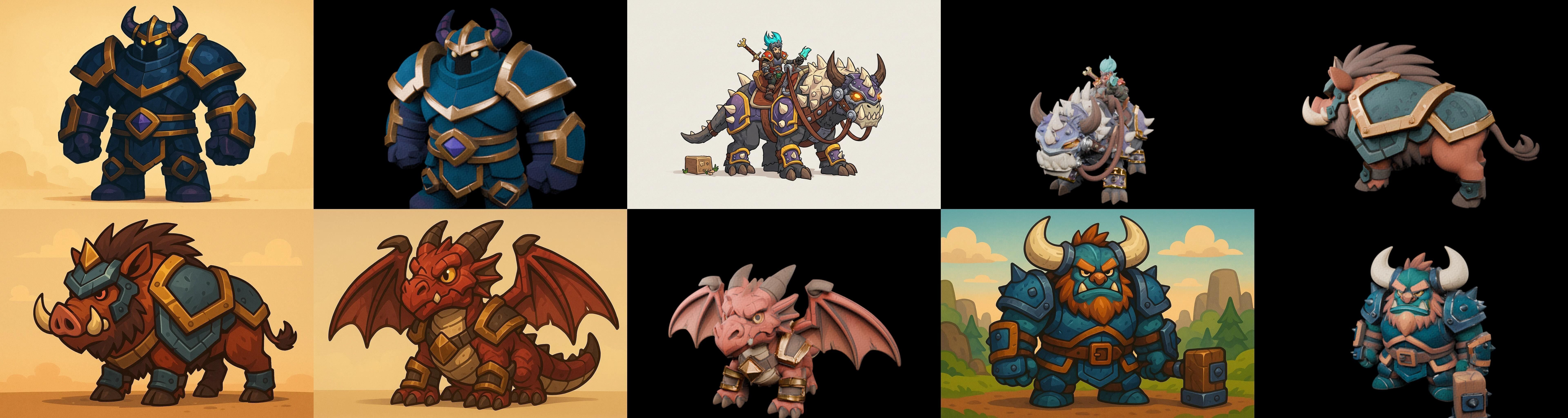 MountWorld bundle 4 pack 100 glb Low-poly 3D model_9