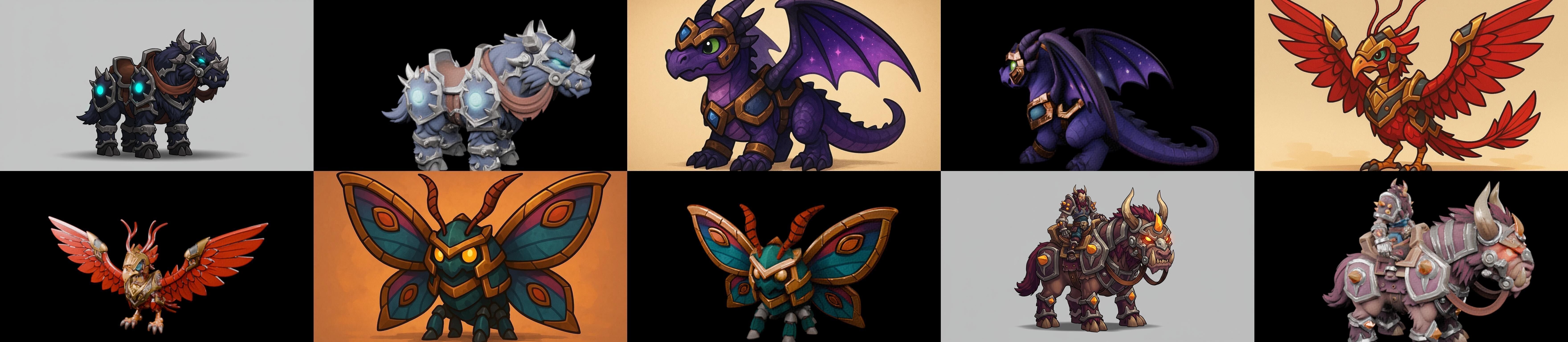 MountWorld bundle 4 pack 100 glb Low-poly 3D model_11