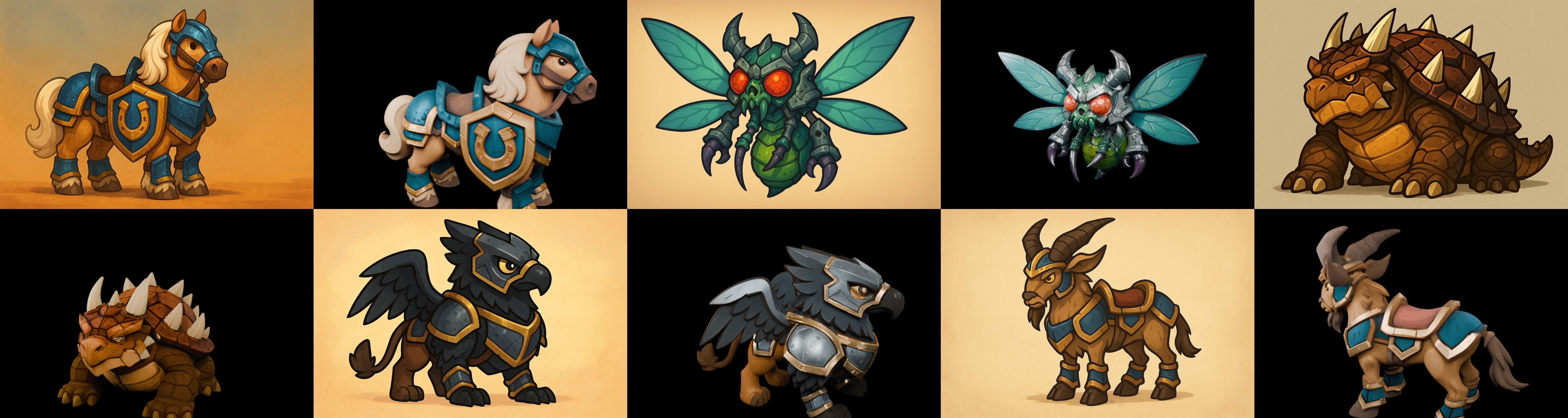 MountWorld bundle 4 pack 100 glb Low-poly 3D model_1