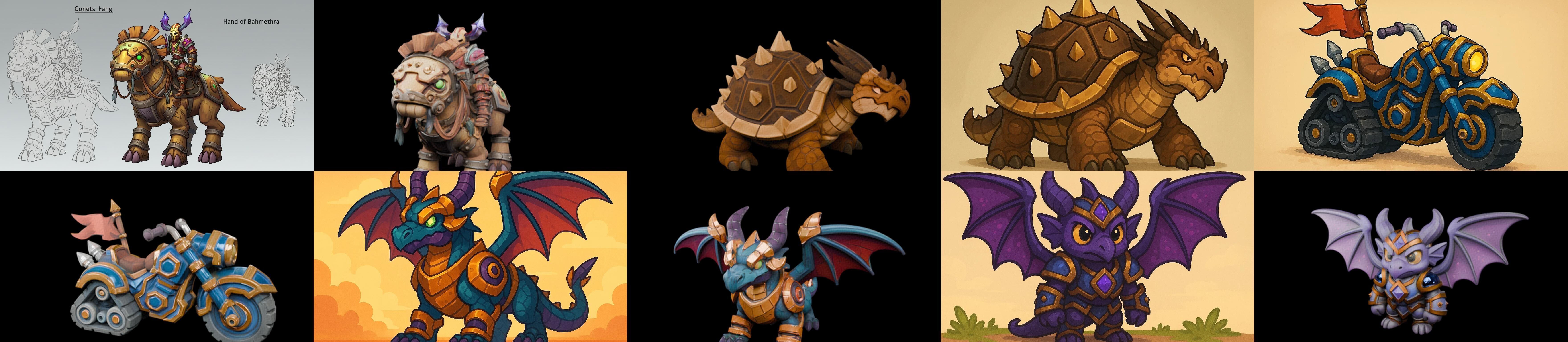 MountWorld bundle 4 pack 100 glb Low-poly 3D model_10