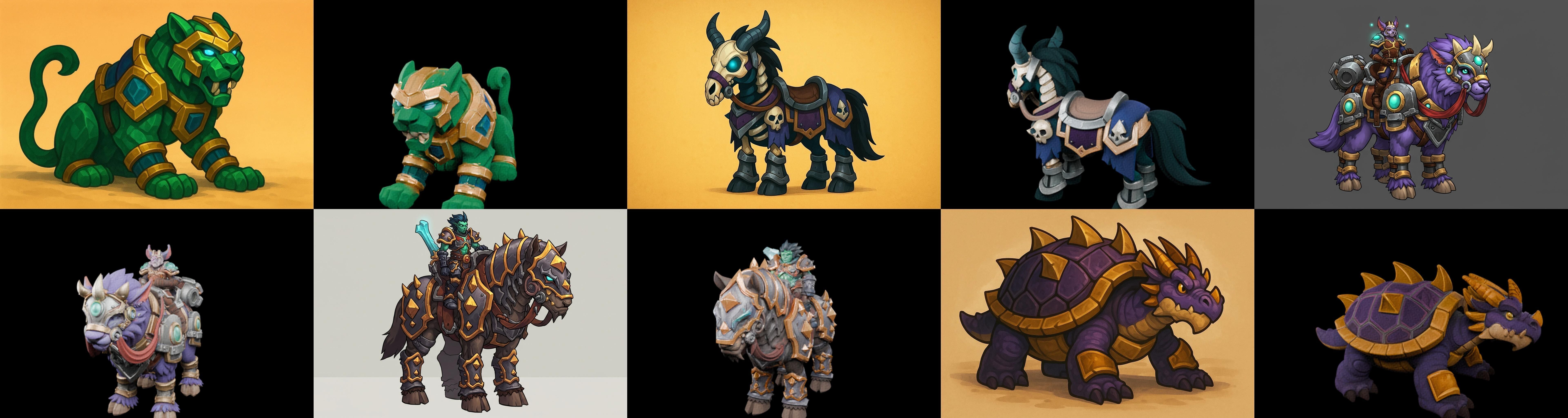 MountWorld bundle 4 pack 100 glb Low-poly 3D model_18