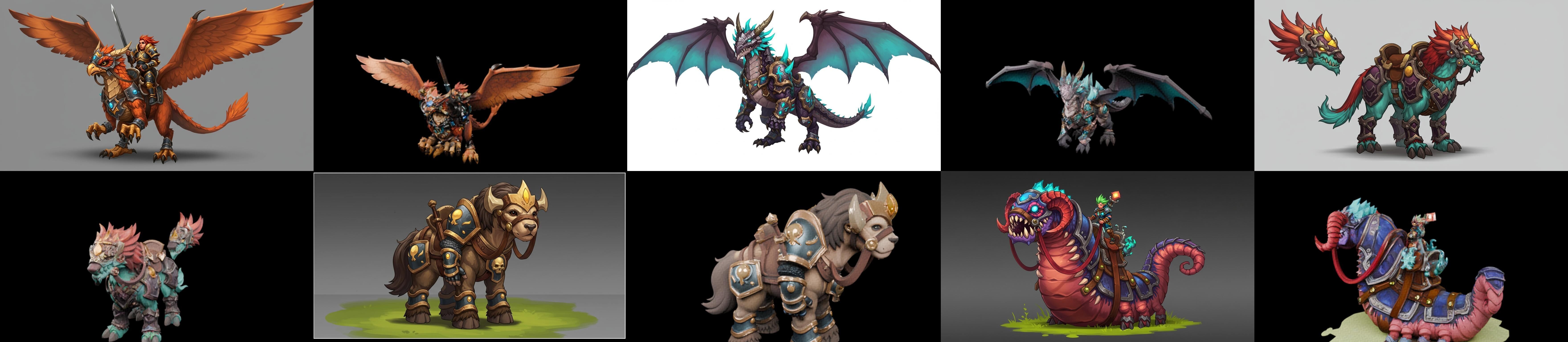 MountWorld bundle 4 pack 100 glb Low-poly 3D model_13