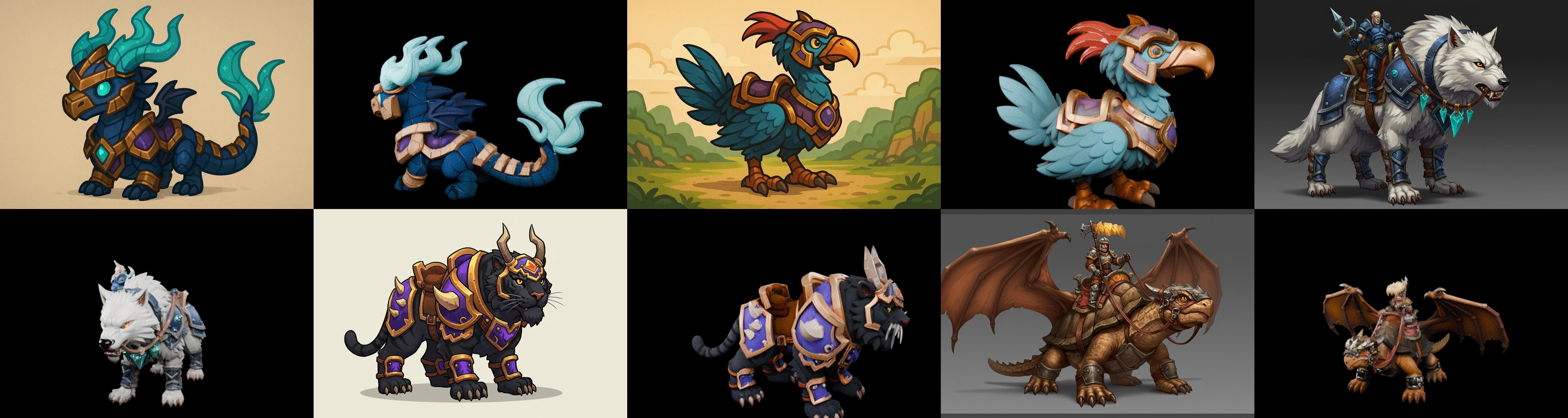 MountWorld bundle 4 pack 100 glb Low-poly 3D model_8