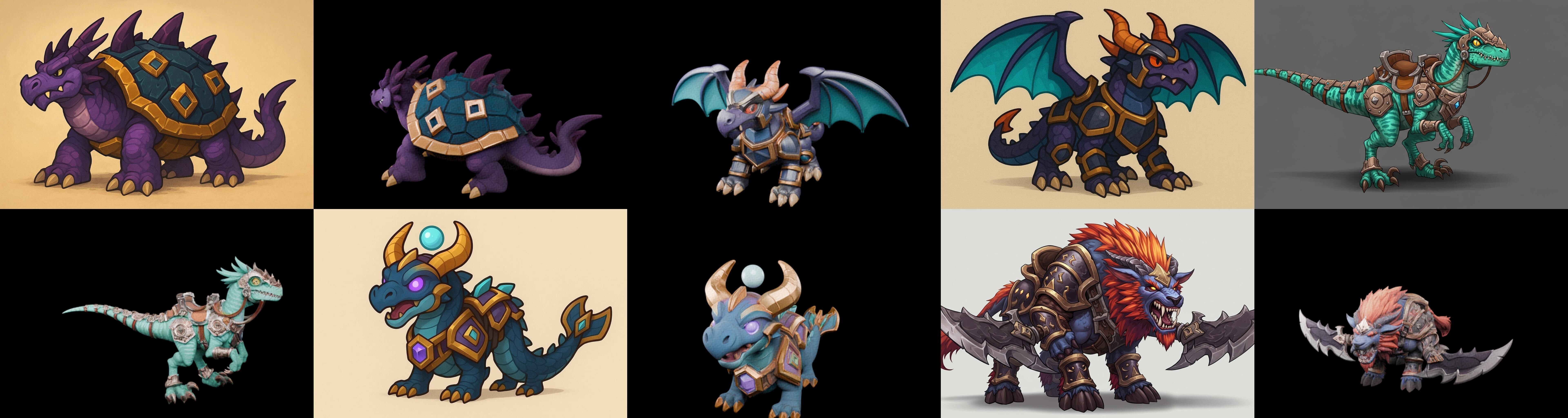 MountWorld bundle 4 pack 100 glb Low-poly 3D model_7