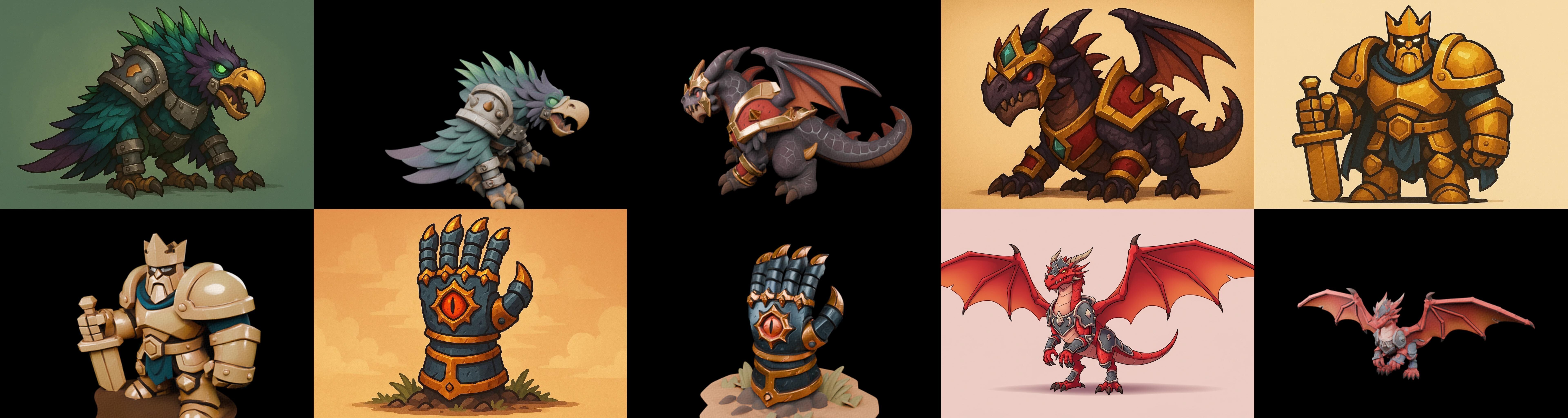 MountWorld bundle 4 pack 100 glb Low-poly 3D model_2
