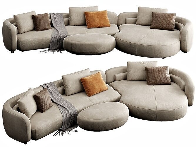 Bezier Sofa 3D model