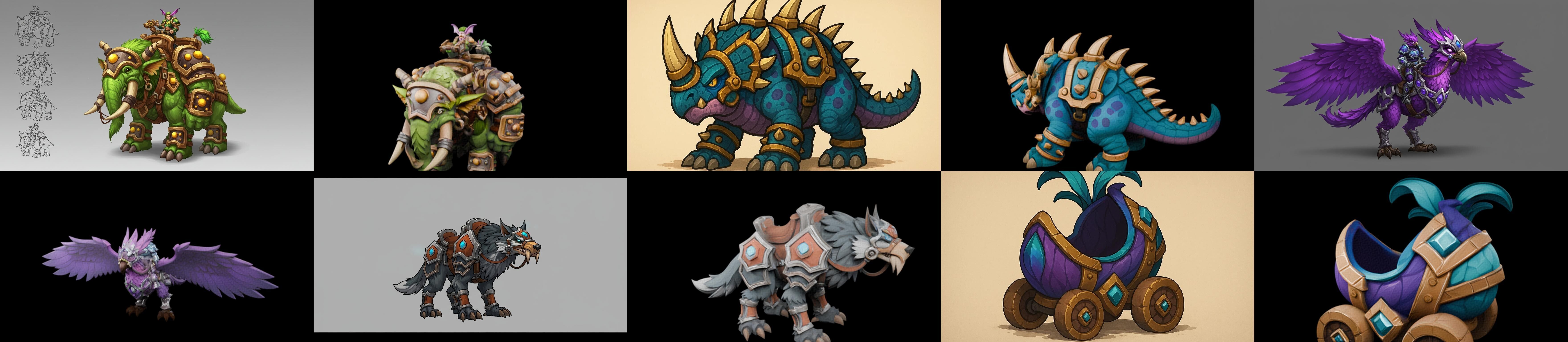 MountWorld bundle 39 pack 100 glb Low-poly 3D model_13